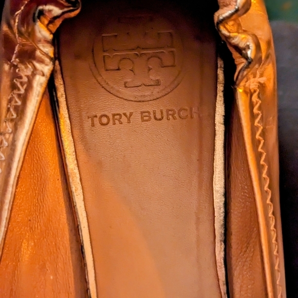 Tory Burch metallic rose gold leather ballet flats size 8 (approx) - Picture 9 of 9